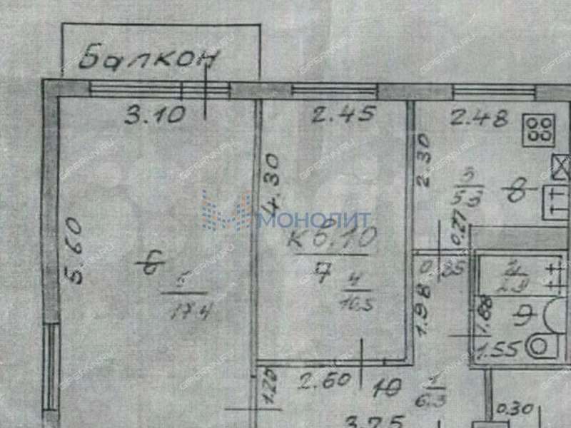 двухкомнатная квартира на улице Надежды Сусловой дом 3 к1