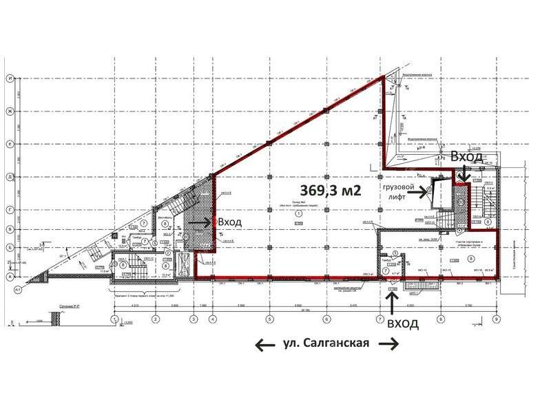 помещение под торговую площадь на Салганской улице