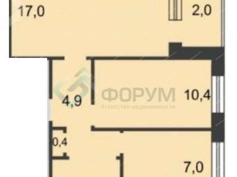 двухкомнатная квартира на улице Коминтерна дом 10