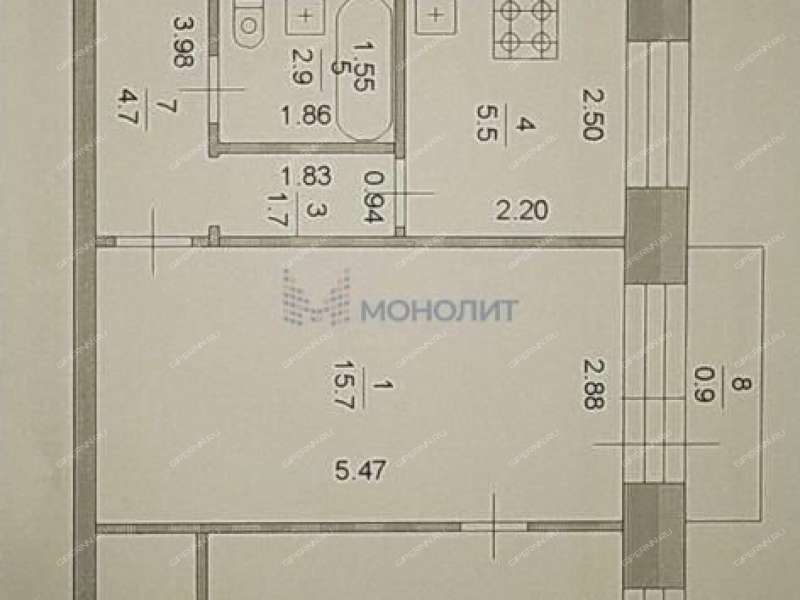 двухкомнатная квартира на Школьной улице дом 5А