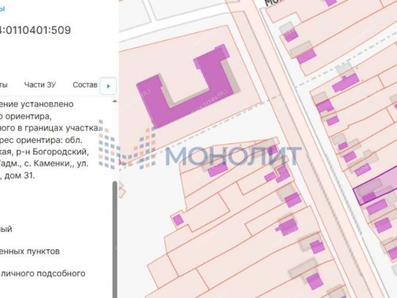 дом на Центральной улице село Каменки