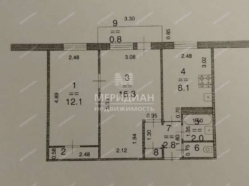 двухкомнатная квартира на Большевистской улице дом 5