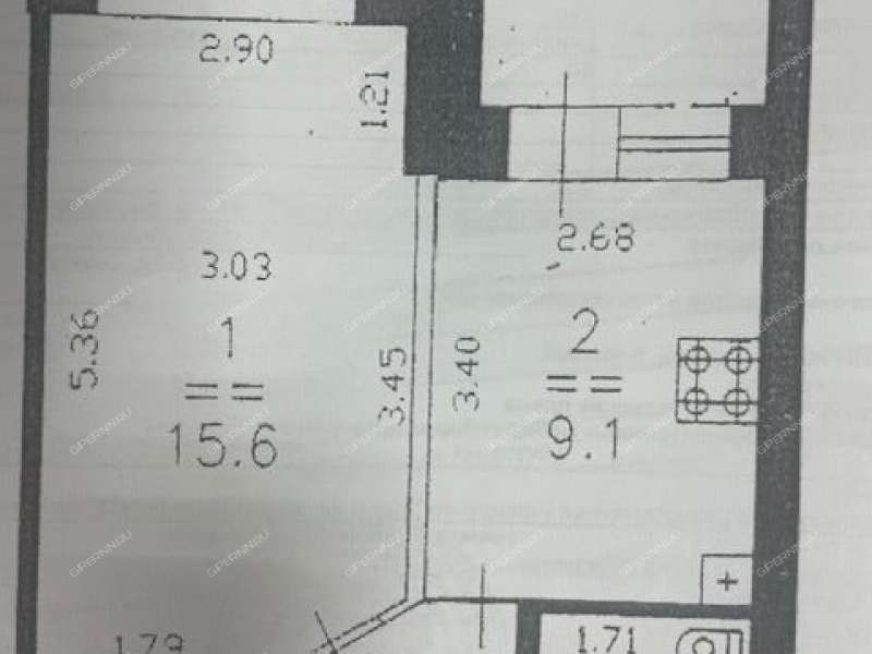 однокомнатная квартира на Народной улице дом 50