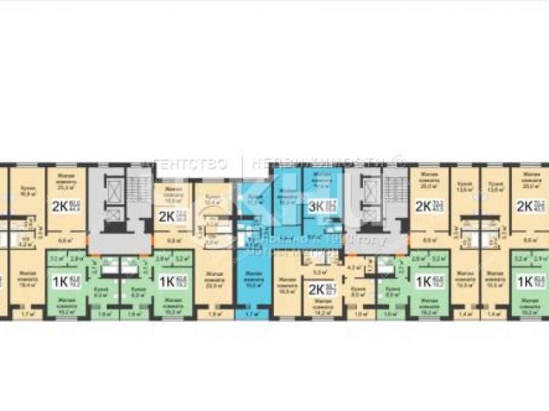 двухкомнатная квартира в новостройке на улице Максима Горького