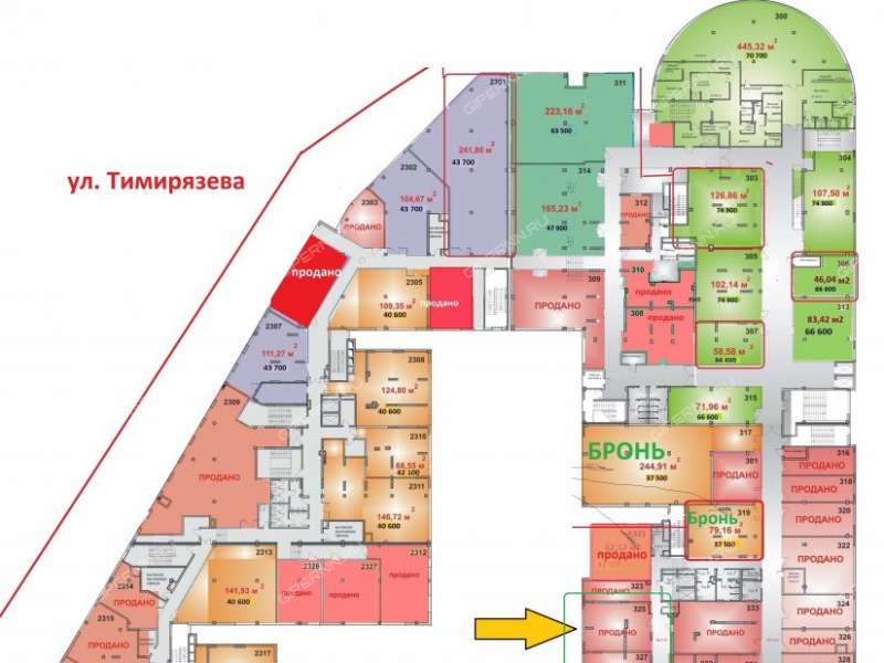 помещение под помещение свободного назначения, офис на улице Тимирязева