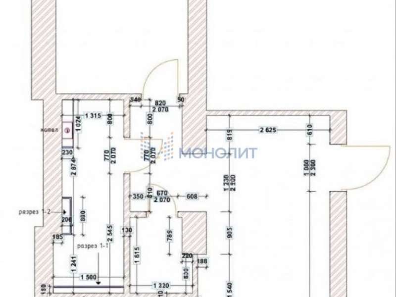 двухкомнатная квартира на проспекте Дзержинского дом 9 город Дзержинск