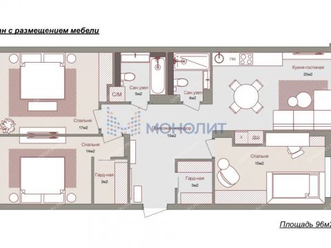 3-komnatnaya-ul-bolshaya-pecherskaya-d-89 фото