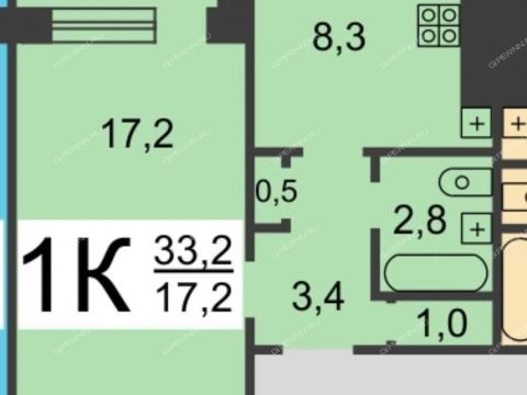 1-komnatnaya-ul-marshala-zhukova-d-10 фото