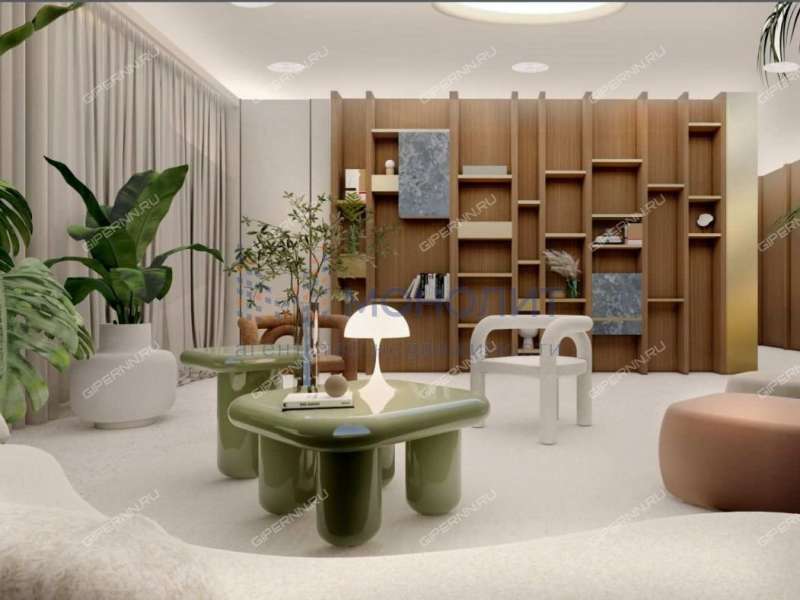 двухкомнатная квартира в новостройке в Плотничном переулке