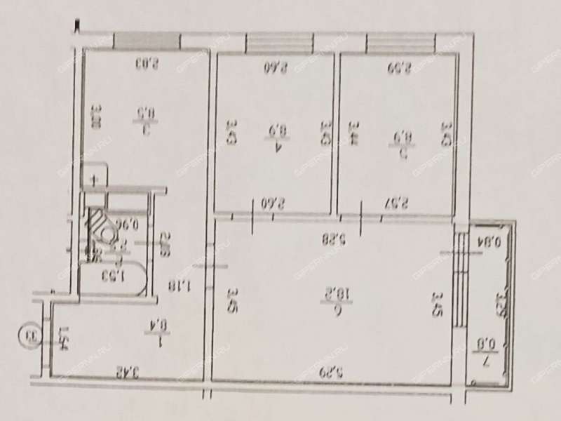 трёхкомнатная квартира на улице Бориса Видяева дом 23
