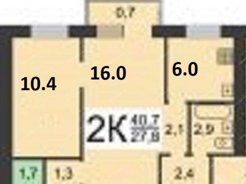 двухкомнатная квартира на улице Красных Партизан дом 8
