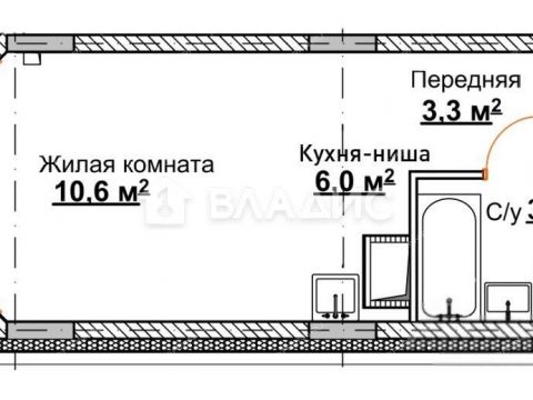 kvartira-studiya-ul-geroya-zhidkova-d-2 фото