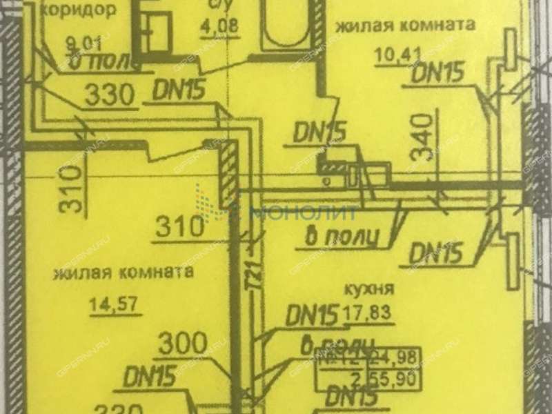 двухкомнатная квартира на улице Героя Советского Союза Аристархова дом 10