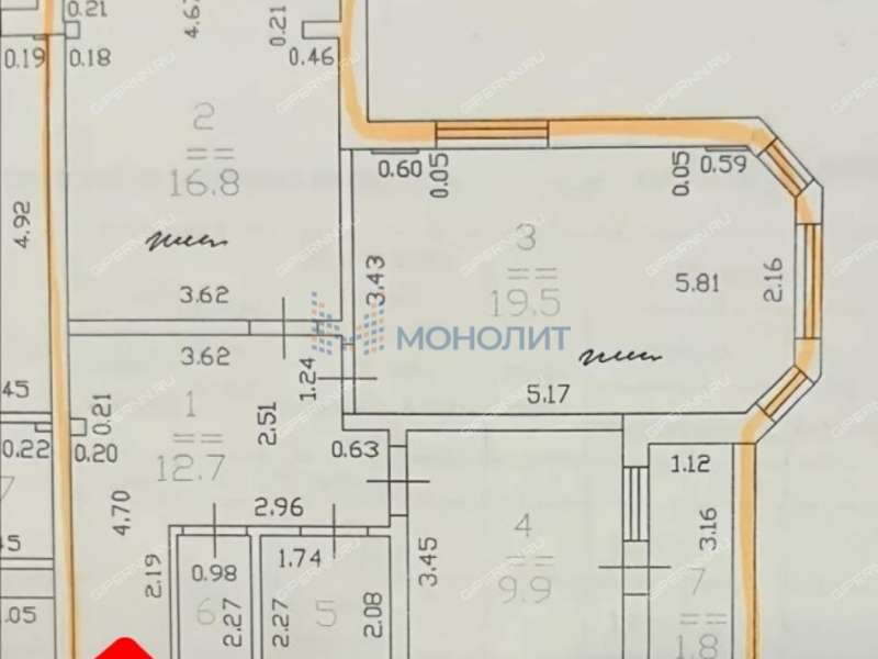 двухкомнатная квартира на Молодёжном проспекте дом 33