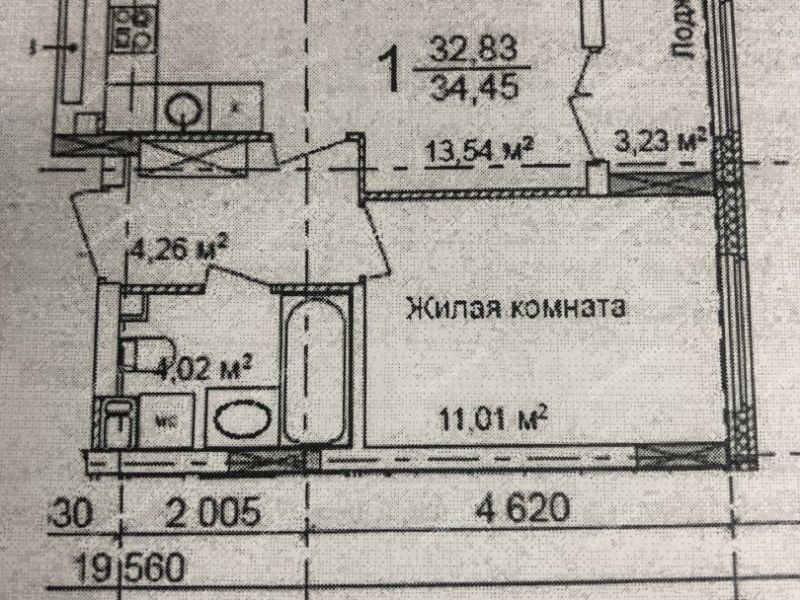 однокомнатная квартира в новостройке на № 8-2, в границах улиц Пушкина - Тимирязева
